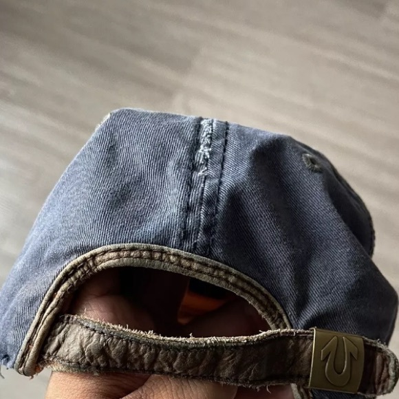 True Religion Brand Jeans Leather Strap Patches Y2K RARE Distressed